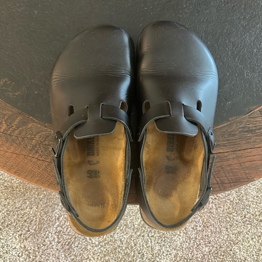 Birkenstock Sling back non-slip leather clogs